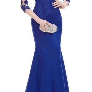 Trumpet/Mermaid Scoop Floor-Length Satin Evening Dress